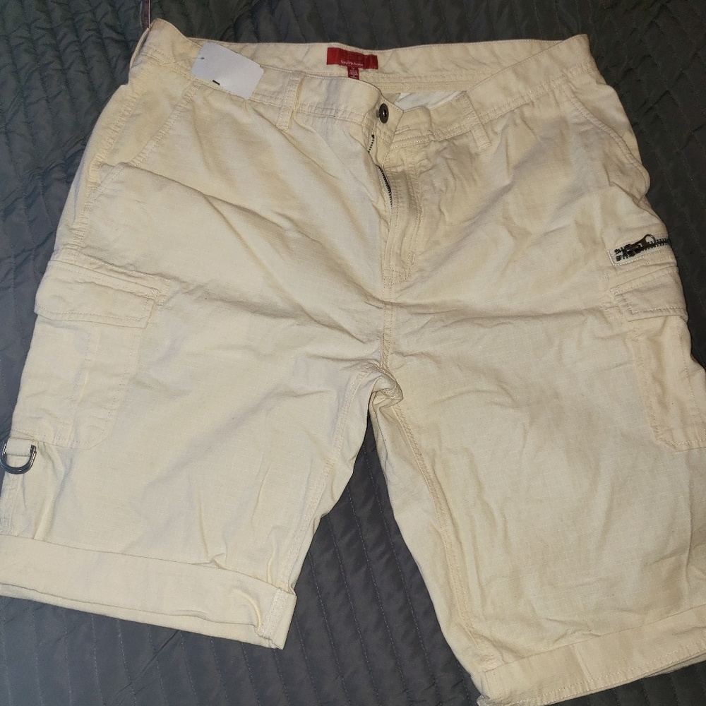 Red Saks Fifth Cargo Shorts